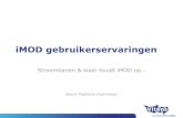 DSD-NL 2014 - iMOD Symposium - 2b. iMOD Gebruikerservaringen - Stroombanen & waar houdt imod op?, Sjoerd Rijpkema, Vitens