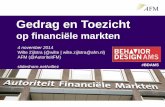 Gedrag en Toezicht op financiële markten - Behavior Design MeetUp Amsterdam (BDAMS) #7