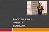 Bacc Blue Hill week 3 Dubroux