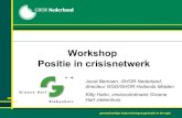 Workshop II  Positie in het crisisbeheersingsnetwerk