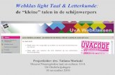 OWD2010 - 4 - Webklas light Taal en Letterkunde: de kleine talen in de schijnwerpers - Tatiana Markaki