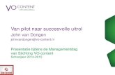 Van pilot naar succesvolle uitrol-Managementdagen 2014-2015