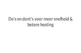 Do's en dont's voor meer snelheid en betere hosting - WordPress Meetup Utrecht