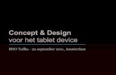 Concept & Design voor het tablet device