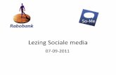 Lezing Sociale Media Rabobank Den Haag Voor Slideshare