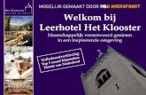 Leerhotel het Klooster introductie tijdens Online Hospitality!