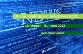 Online Dialogue nieuwsoverzicht 16 februari - 1 maart 2013
