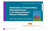 Nominatie en prijsuitreiking Ideeënprijsvraag - Ferry Smits
