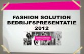 Bedrijfspresentatie Opdrachtgevers Fashion Solution 2012