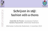 Schrijven in stijl: fashion edit-a-thons