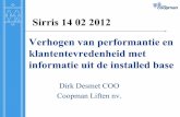 2012 02-14-digitale fabriek v - Verhogen van performantie en klantentevredenheid met informatie uit de installed base - Dirk Desmet, Coopman Liften