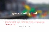 Sessie 44 Growfunding als hefboom voor stedelijke creativiteit