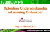 SBO Opleiding Onderwijskundig e-Learning Ontwerpers - dag 2