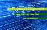 Online Dialogue nieuwsoverzicht 1 maart - 15 maart 2013