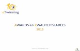 eTwinning Awards en Kwaliteitslabels 2015