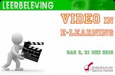 SBO Video in e-Learning, dag 2