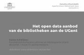 Open data aanbod bibliotheken UGent / presentatie #hackdebib #appsforgent
