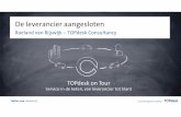 De leverancier aangesloten  - TOPdesk on Tour 2015