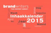 Inhaakkalender 2015 Brandwriters