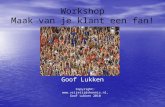 Kennisatelier - Goof Lukken - Vrijetijdskennis - "Fanmarketing"