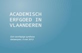 Academisch Erfgoed in Vlaanderen: synthese