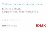 Handout presentatie IDMK: 'Verbeteren Websiteconversie' door Ronald Verschueren)