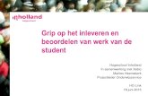 Grip op het inleveren en beoordelen van werk van de student - Marlies Heemskerk - HO-link 2015