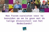 Voorbereiding van Forem cursisten op de talige diversiteit van het Nederlands