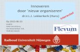 Fex   150623 - innovatie - innoveren door nieuw organiseren - hans lekkerkerk, radboud universiteit