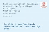 20141013 Presentatie Master Thesis V. Noordhoek De klik in professionele adviesrelaties, noodzakelijk goed
