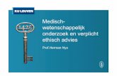 Herman Nys - Medisch-wetenschappelijk onderzoek en verplicht ethisch advies