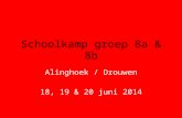 Schoolkamp groep 8a & 8b / 18, 19 & 20 juni 2014