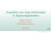 Kwaliteit van geo informatie in basisregistraties