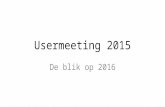 Usermeeting 2015 - een sneak peak