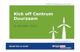 Kick off ROC Friese Poort | Centrum Duurzaam op 9 oktober 2012