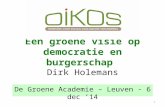 Dirk Holemans - Een groene kijk op democratie en burgerschap