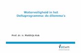 TU Delft Waterveiligheid in het Deltaprogramma: de dilemma's Matthijs Kok 8 maart 2013