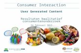 User generated content. wel of geen effectieve strategie voor verhoging van de groente-  en fruitconsumptie in Nederland?