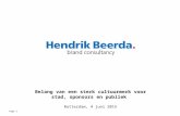 Hendrik Beerda presentatie kenniscafé Publiek, merk en sponsors