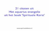 Het aquarius evangelie in 21 citaten uit hoofdstukken voor Spirituele Kerst