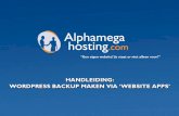 Handleiding backup maken van WordPress via Website Apps bij Alphamega Hosting