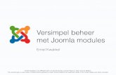 Versimpel beheer met Joomla modules