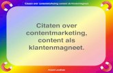 Contentmarketing Citaten Klantenmagneet Content Quotes Arend Landman Oneliners