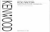 Kenwood Stereo Cassette Tape Deck Kx-w791