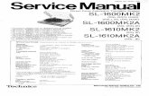 Technics SL-1600 Mk2 Service Manual