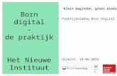 Het Nieuwe Instituut - Born Digital - De Prakijk