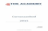 Cursusaanbod @The Academy 2015