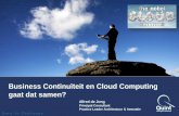 Businesscontinuïteit en cloud computing, gaat dat samen? - Alfred de Jong - Cloud Xperience
