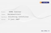 DDMA / Infofilter: Datakwaliteit