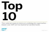 Tien redenen waarom kleine en middelgrote organisaties kiezen voor SAP om hun bedrijf te transformeren.